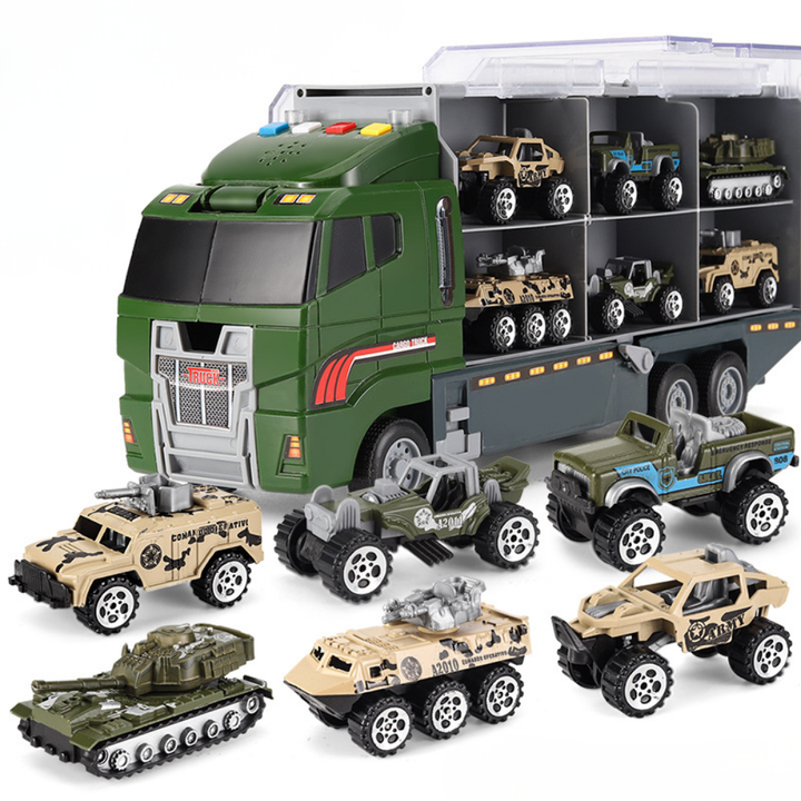 Toy Construction Vehicle Set Alloy Mini Truck Play Carrier Kit
