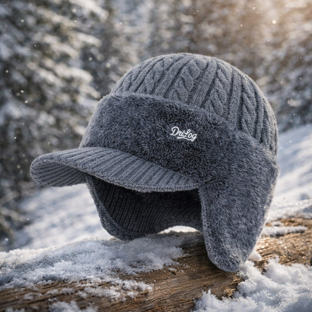 Trapper Winter Hat Ear Flap Knit Cap Visor