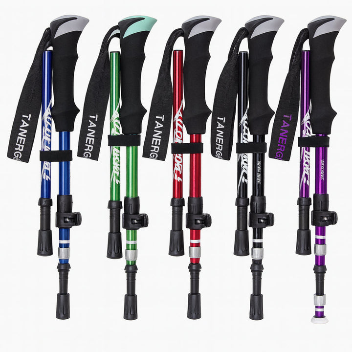 Trekking Poles Foldable Telescopic Hiking Support Stick