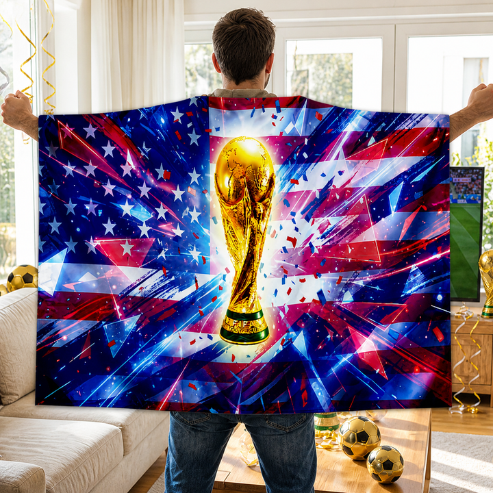 USA Flag Fan Cape World Cup Soccer Supporter