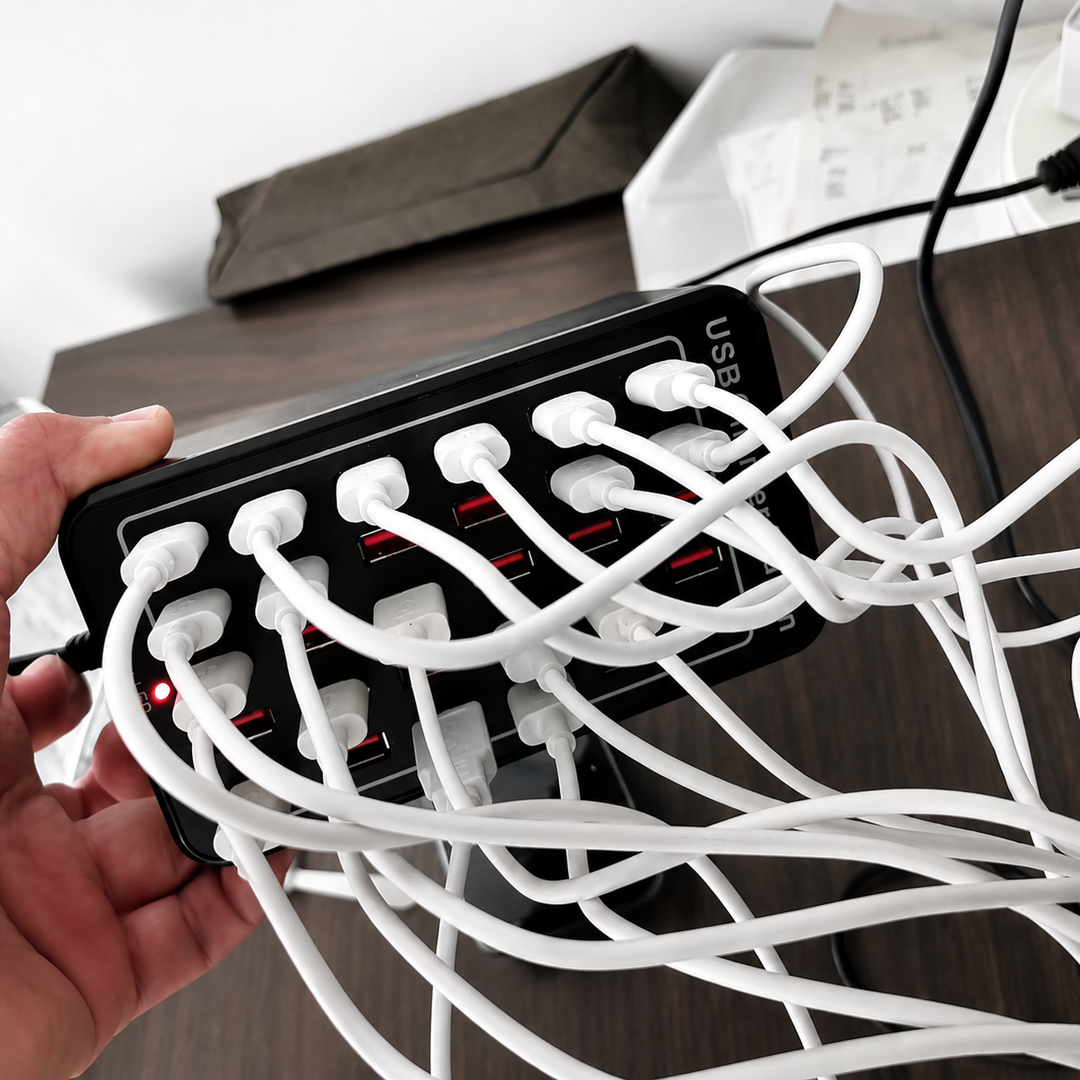 USB Charger 30 Port Multi Device Charging Station