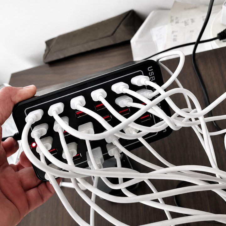 USB Charger 30 Port Multi Device Charging Station