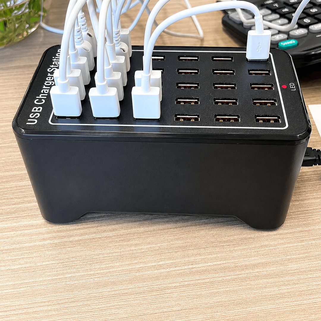 USB Charger 30 Port Multi Device Charging Station