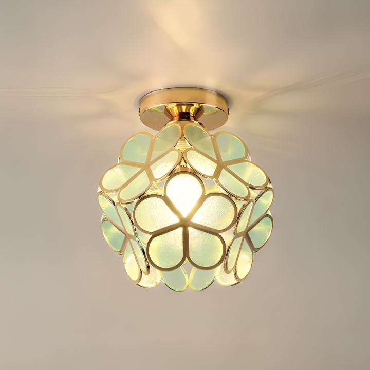 Retro Flower Ceiling Light | Colourful Vintage-Inspired PVC Flush Mount