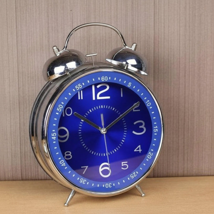 Alarm Clock Metal Vintage Double Bell Loud Bedside Clock