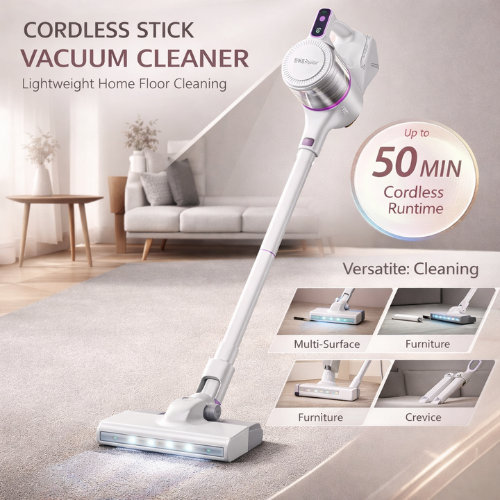 Vacuum Cleaner Cordless Stick Lightweight Home Floor Cleaning