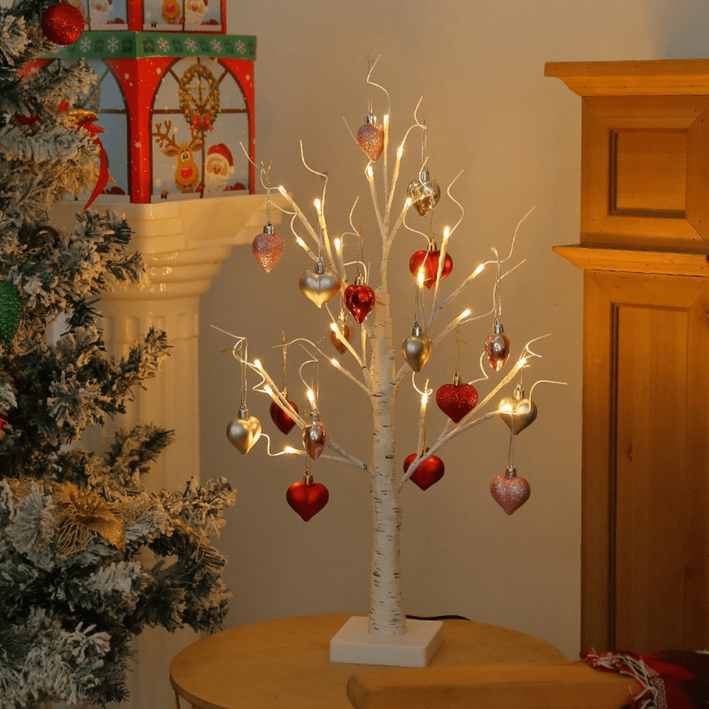Table Lamp LED Valentine Tree Heart Ornaments