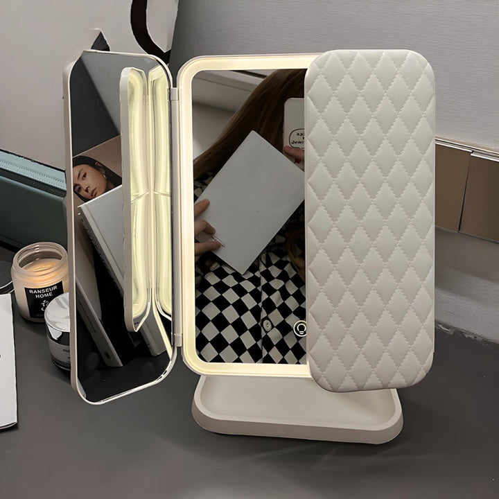 Vanity Mirror LED Adjustable Lighting Foldable Makeup Stand
