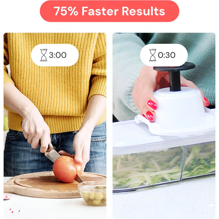 Vegetable Chopper Manual Food Prep Cutter Set