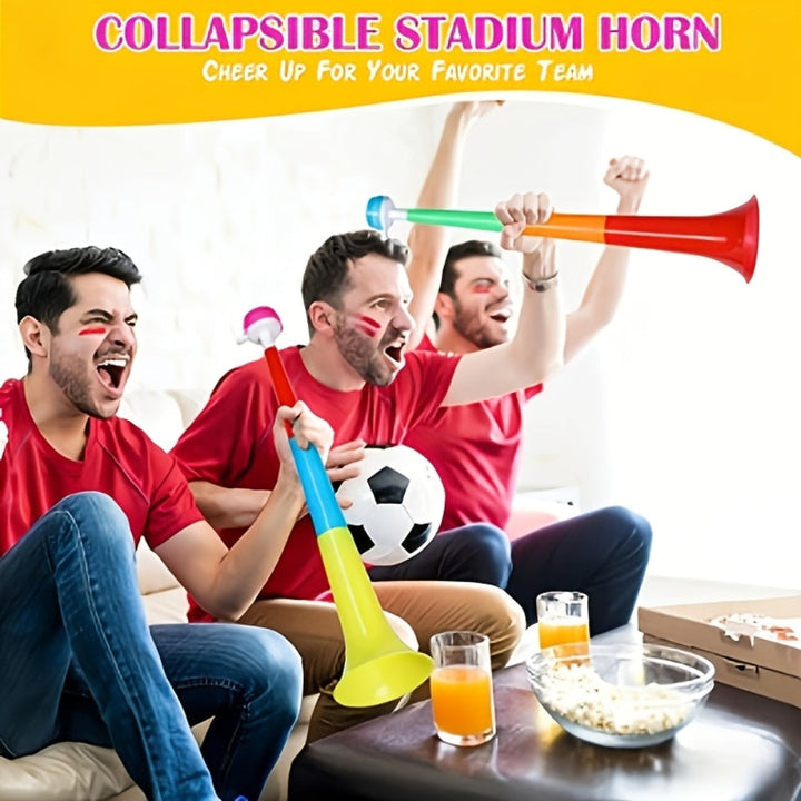 Foldable Vuvuzela Horn Set Stadium Cheering Loud Party Noise Makers