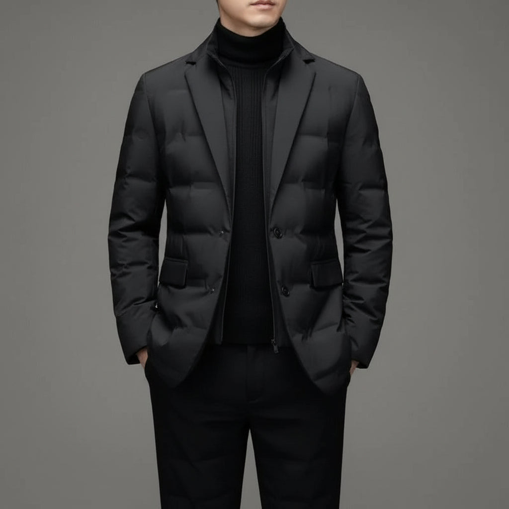 Winter Jacket Men Waterproof Softshell Business Casual Coat