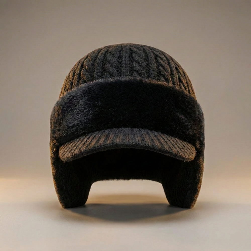 Winter Hat Ear Flap Trapper Knit Cap Cold Weather Outdoor