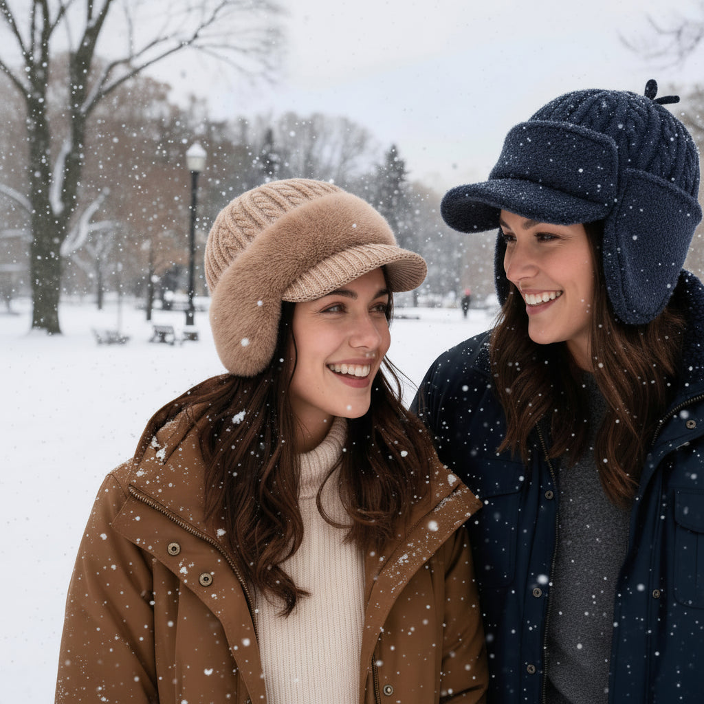Winter Hat Trapper Knit Cap Ear Flap Cold Weather Wear