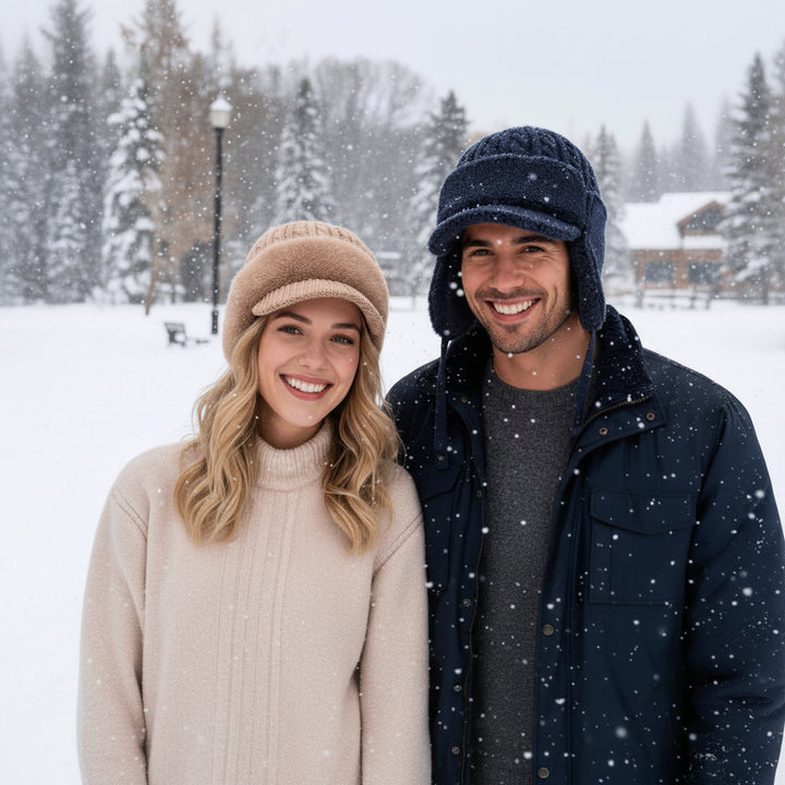 Winter Hat Ear Flap Trapper Knit Cap Cold Weather Outdoor
