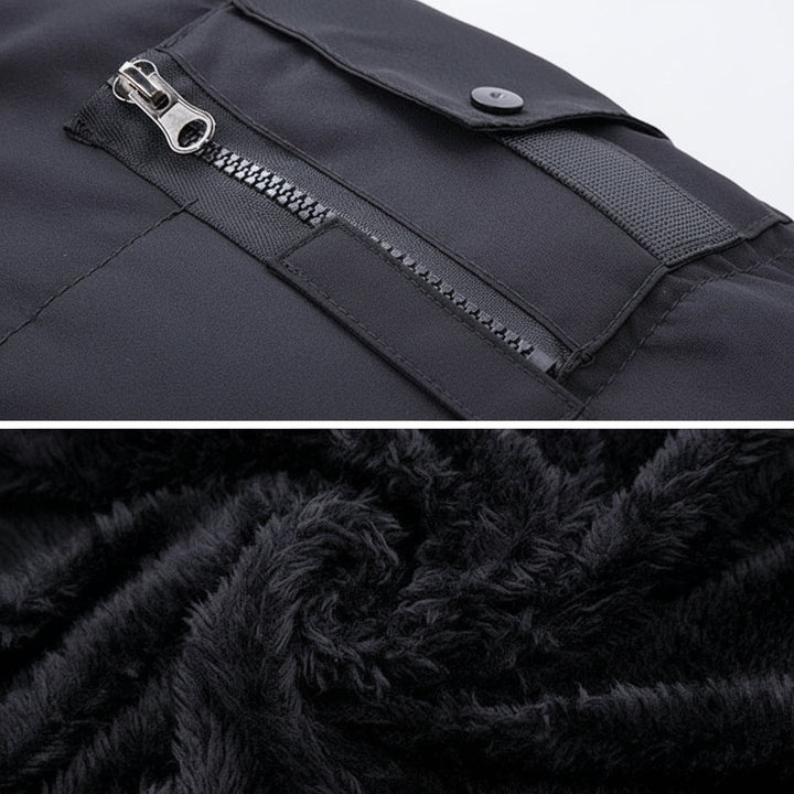 Men Winter Jacket Lined Hooded Cold Weather Coat