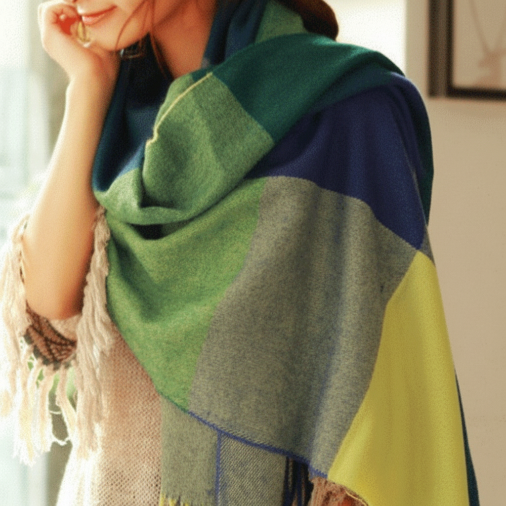 Winter Scarf Soft Plaid Warm Wrap Cold Weather
