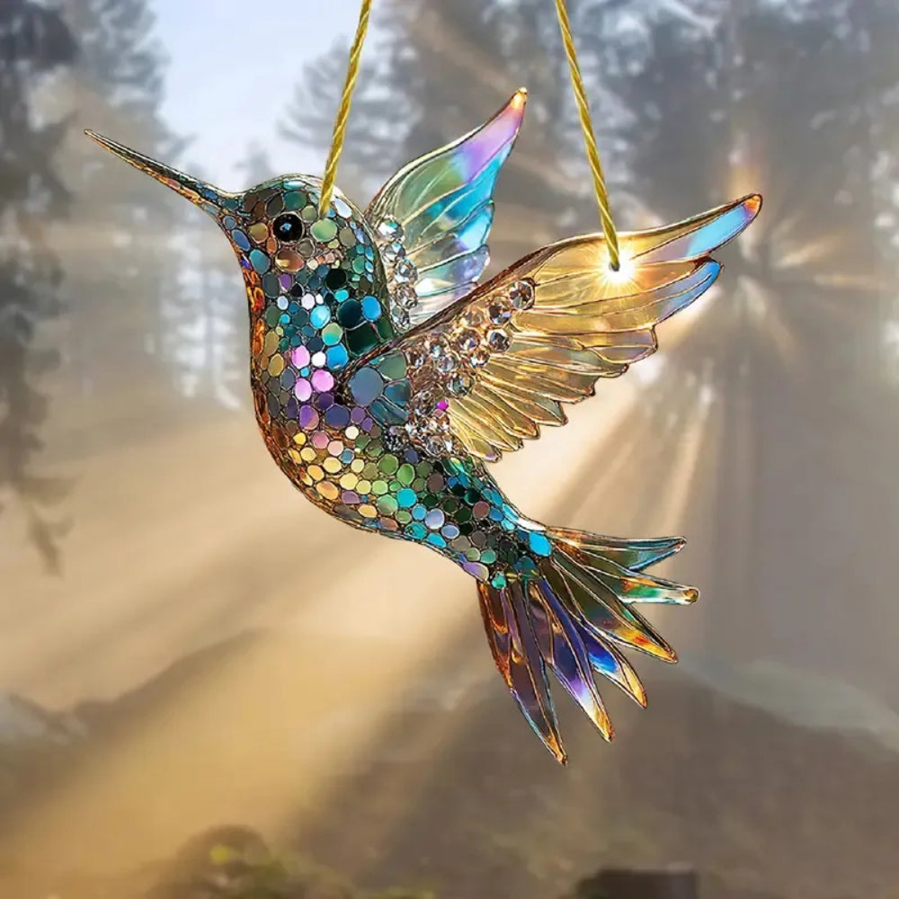 Wall Art Window Suncatcher Hummingbird Hanging Decor