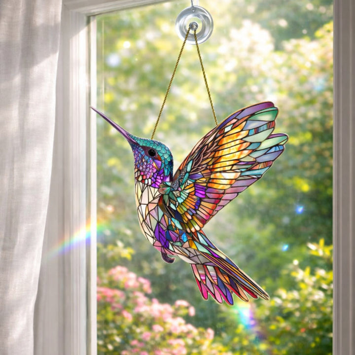 Wall Art Window Suncatcher Hummingbird Hanging Decor