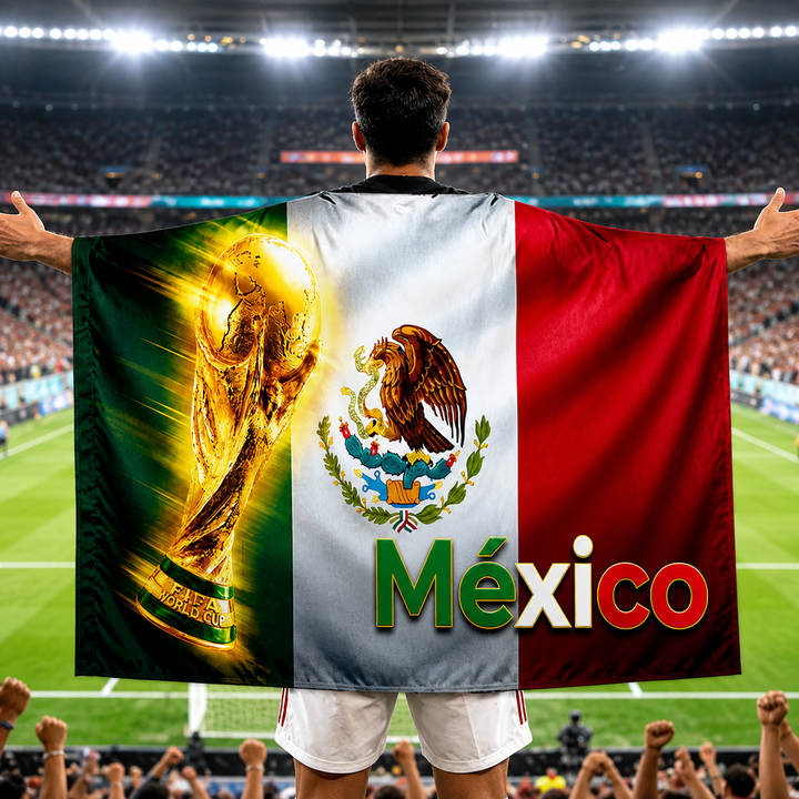 Wall Banner Soccer Fan Cape Mexico Flag Game Day Large