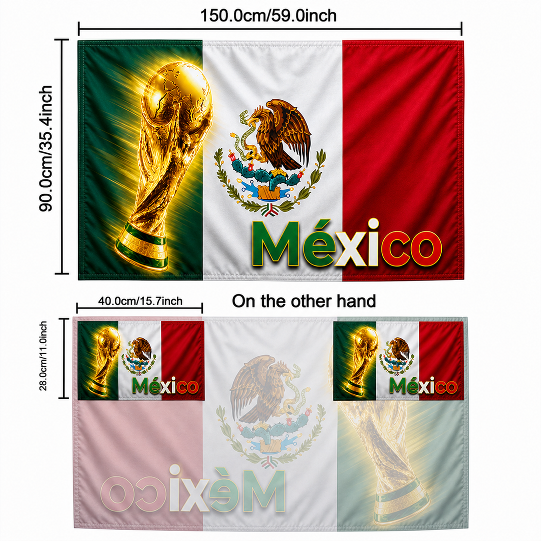 Wall Banner Soccer Fan Cape Mexico Flag Game Day Large