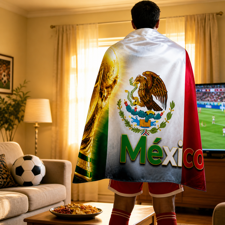 Wall Banner Soccer Fan Cape Mexico Flag Game Day Large