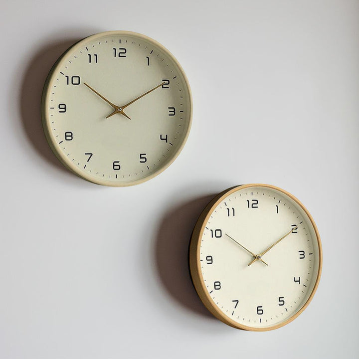 Wall Clock Minimalist Wooden Silent Quartz Home Display