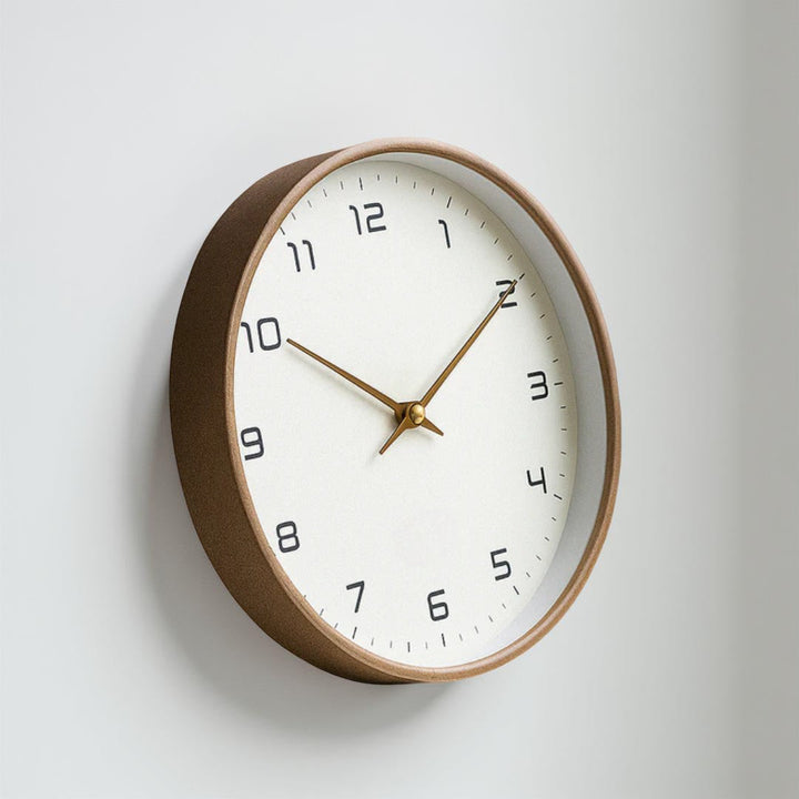 Wall Clock Minimalist Wooden Silent Quartz Home Display