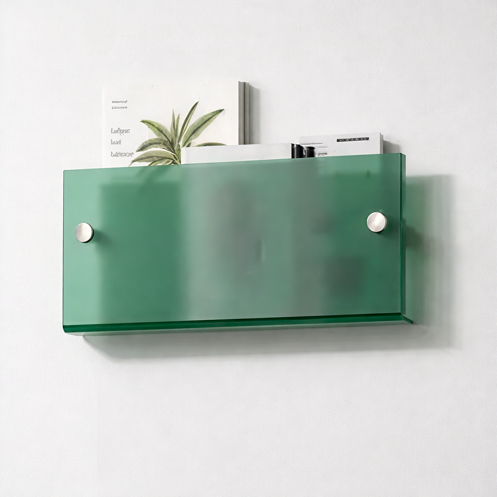 Wall Shelf Acrylic Floating Magazine Display Storage Organizer