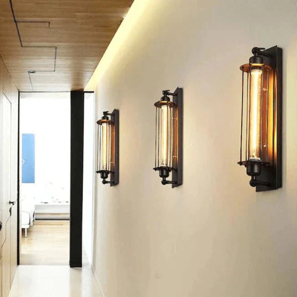 Vintage Wall Sconce Metal LED Mounted Fixture Indoor Accent