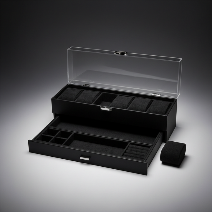 Watch Box Mothers Day Organizer 6 Slot Storage Case Drawer