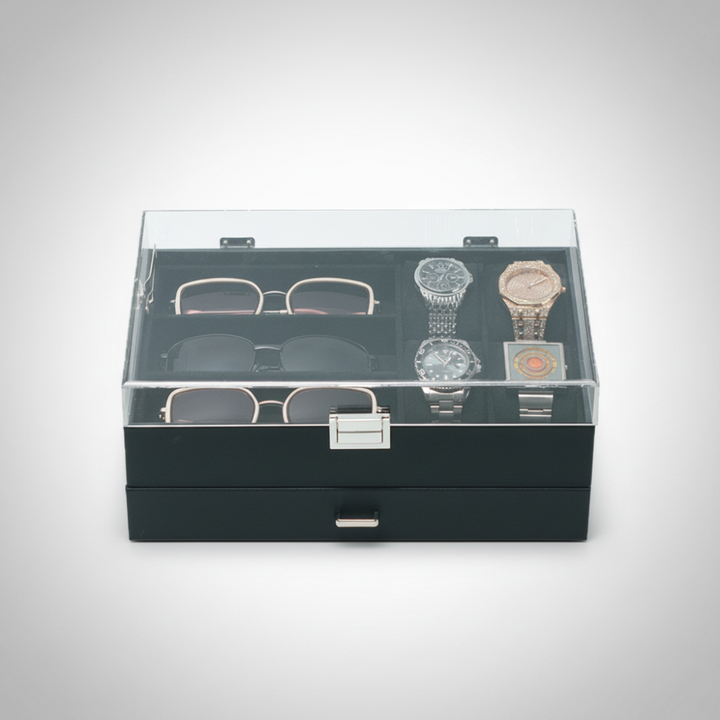 Watch Box Mothers Day Organizer 6 Slot Storage Case Drawer