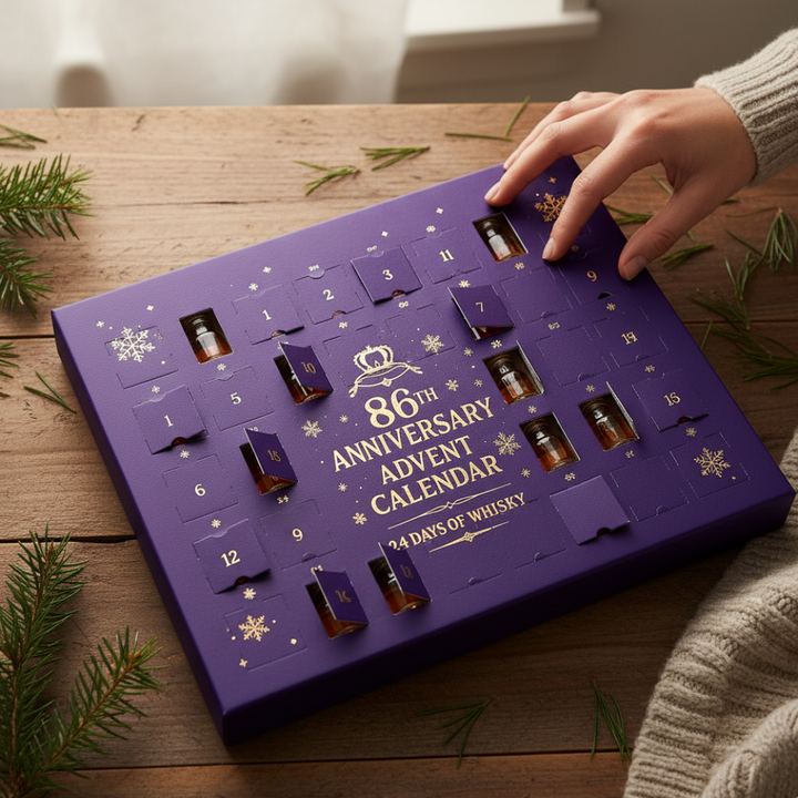 Advent Calendar Whiskey Style Decorative Holiday Countdown Set