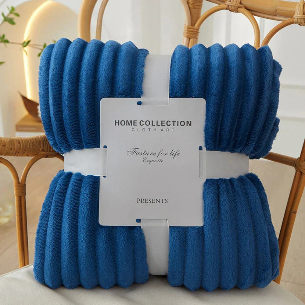 Blanket Striped Throw Ribbed Texture Bed Sofa Layer