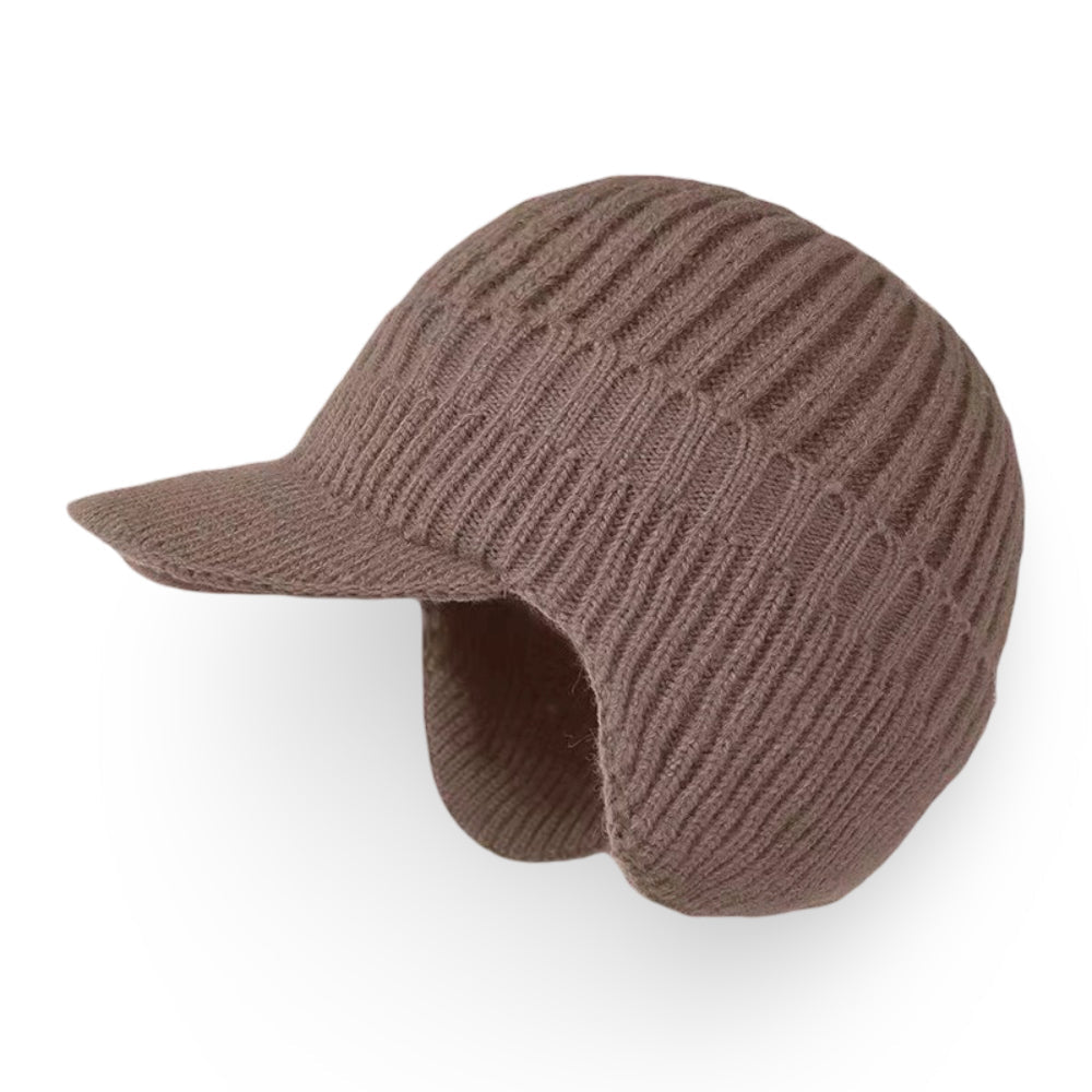 Winter Hat Knit Beanie Visor Ear Flaps Cold Weather