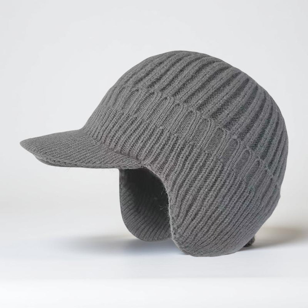 Winter Hat Knit Beanie Visor Ear Flaps Cold Weather