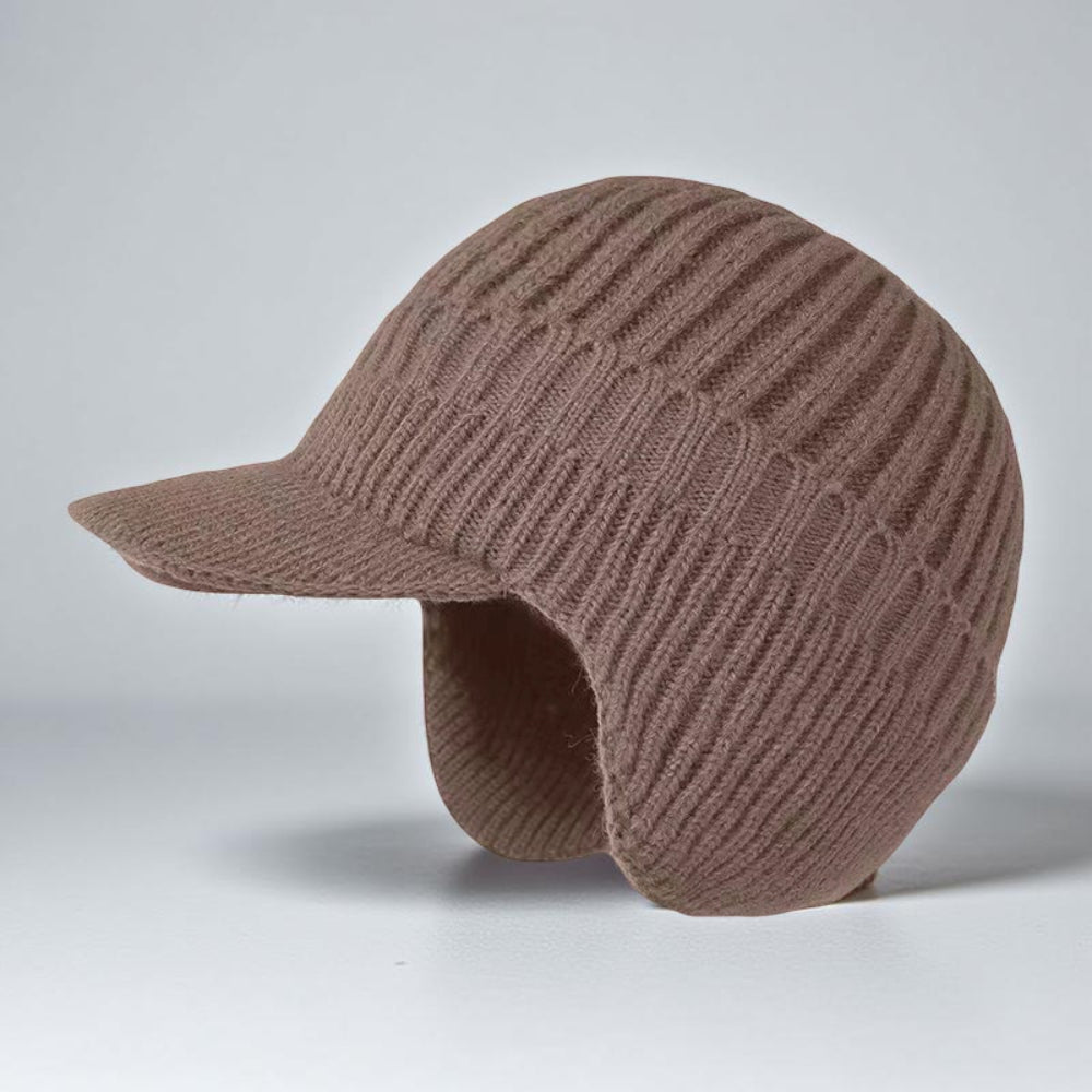 Winter Hat Knit Beanie Visor Ear Flaps Cold Weather