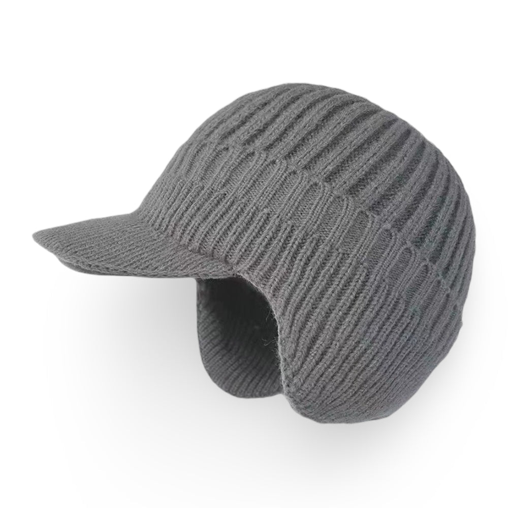 Winter Hat Knit Beanie Visor Ear Flaps Cold Weather