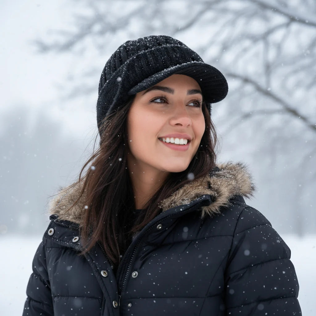 Winter Hat Ear Flap Trapper Knit Cap Cold Weather Outdoor