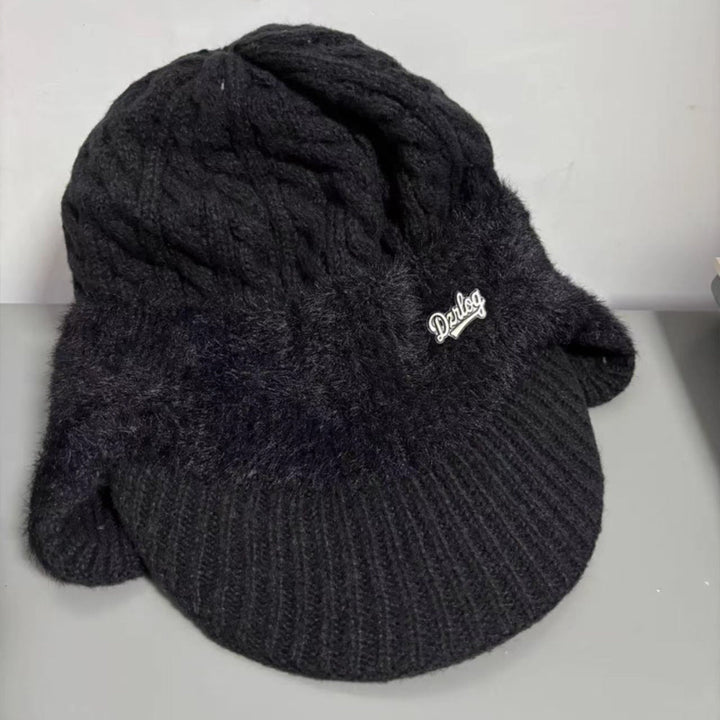 Trapper Winter Hat Ear Flap Knit Cap Visor