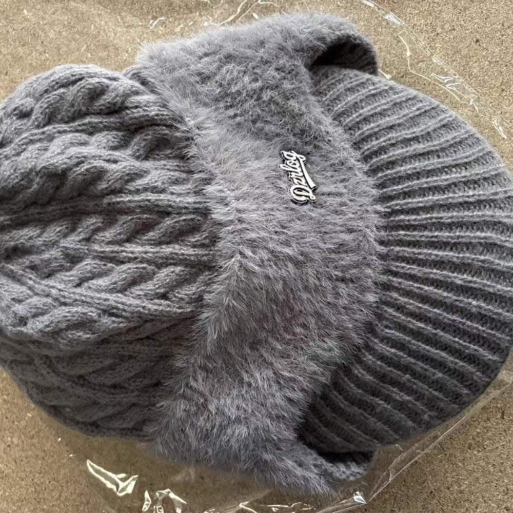 Trapper Winter Hat Ear Flap Knit Cap Visor
