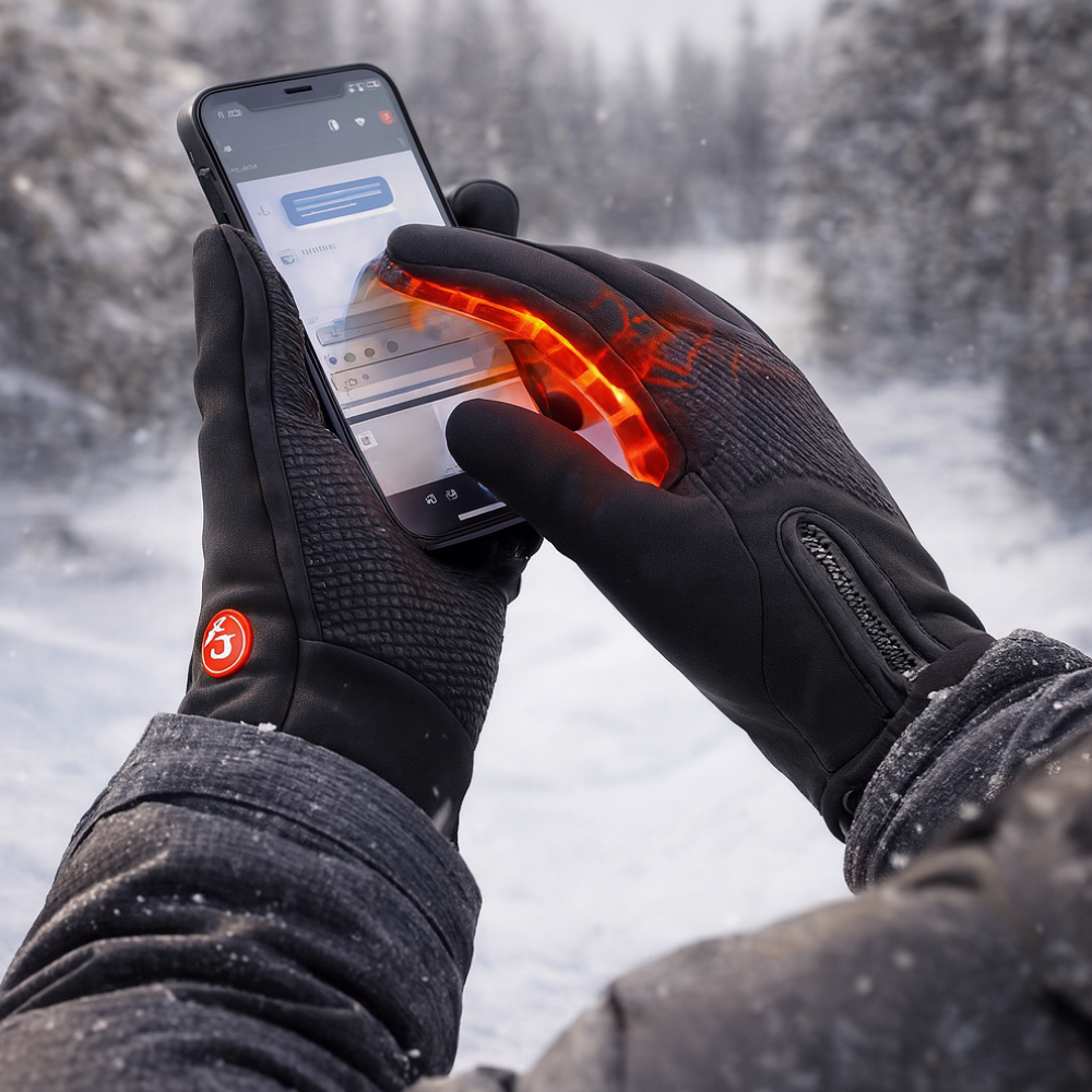 Winter Thermal Heated Gloves Touchscreen Outdoor Handwear