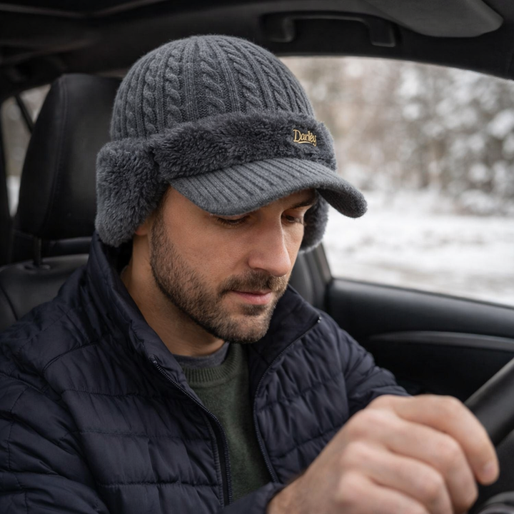 Winter Trapper Hat Visor Flap Knit Cap