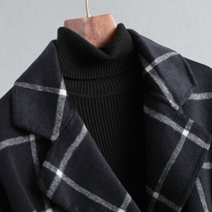 Women’s Coat Plaid Long Winter Outerwear