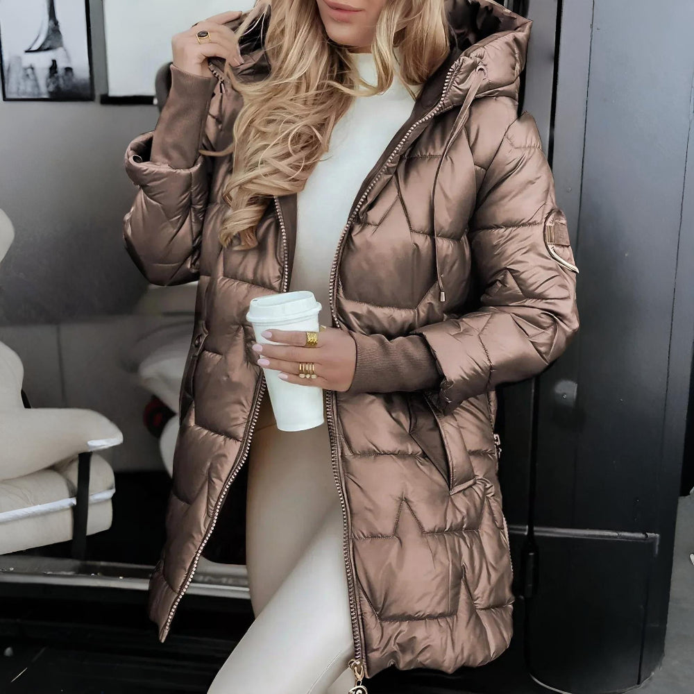Women’s Winter Coat Hooded Padded Quilted Jacket