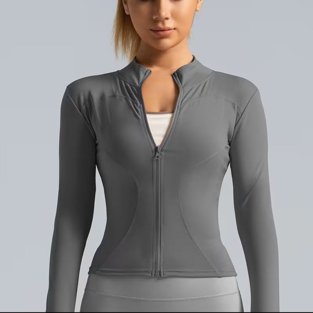 Womens Pickleball Workout Jacket Zip Up Stretch Fit Top