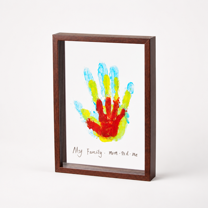 Wooden Frame Keepsake Family Handprint Display
