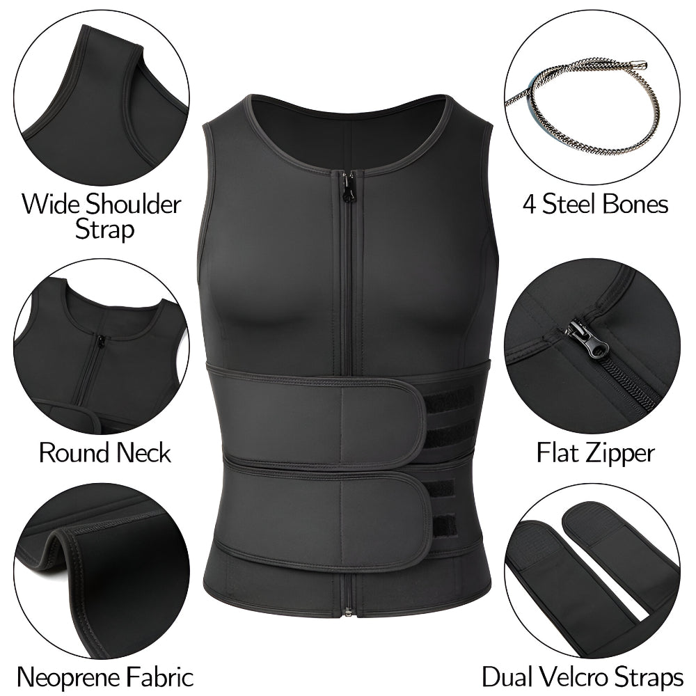 Workout Vest Neoprene Adjustable Fitness Body Training Garment