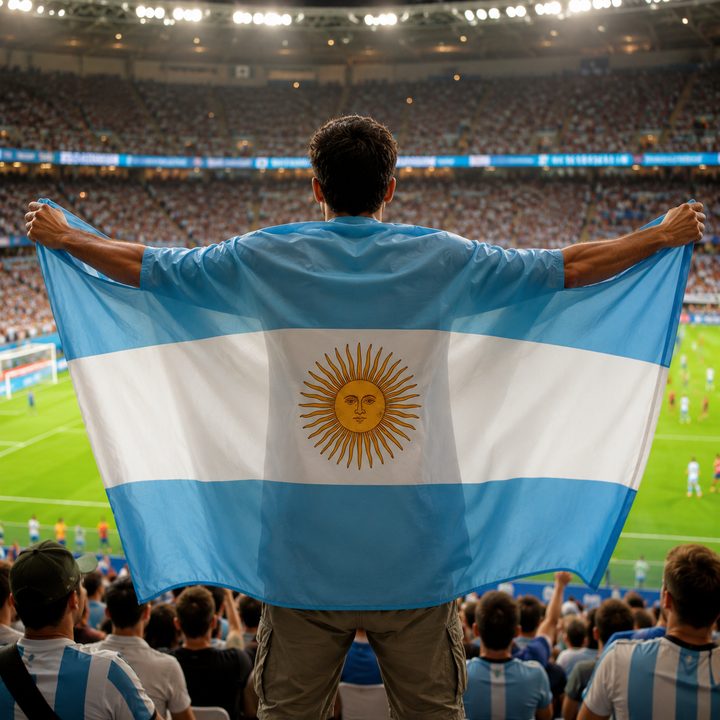 World Cup Argentina Flag Banner Sports Fan Soccer