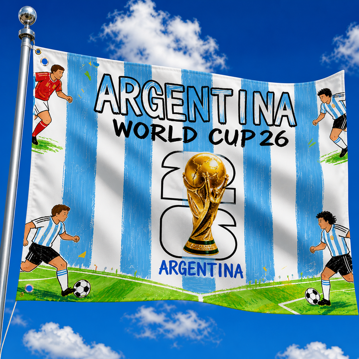 World Cup Argentina Flag Garden Decor Outdoor Banner