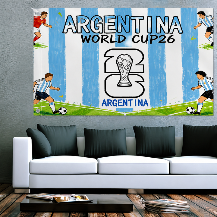 World Cup Argentina Flag Garden Decor Outdoor Banner